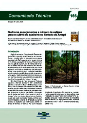 Thumbnail de Melhores espaçamentos e número de estipes para o cultivo do açaizeiro no Cerrado do Amapá.
