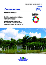 Thumbnail de Boletim agrometeorológico, série anual 2021: Estação Agroclimatológica de Superfície da Embrapa Amazônia Ocidental, Rodovia AM-010, Km 29.