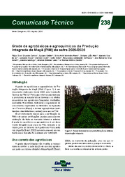 Thumbnail de Grade de agrotóxicos e agroquímicos da Produção Integrada de Maçã (PIM) da safra 2025/2026.