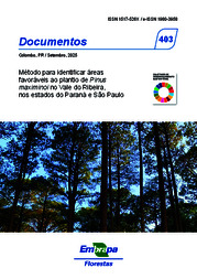 Thumbnail de Método para identificar áreas favoráveis ao plantio de Pinus maximinoi no Vale do Ribeira, nos estados do Paraná e São Paulo.