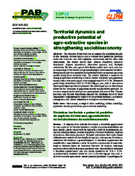 Thumbnail de Territorial dynamics and productive potential of agro-extractive species in strengthening sociobioeconomy.