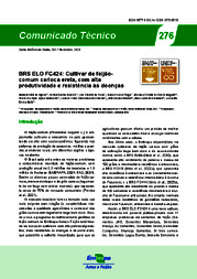 Thumbnail de BRS ELO FC424: Cultivar de feijão-comum carioca ereta, com alta produtividade e resistência às doenças.