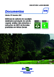 Thumbnail de Métricas de carbono do eucalipto destinado à produção de carvão vegetal: análise das emissões e remoções de GEE de florestas plantadas em Minas Gerais.
