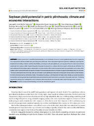 Thumbnail de Soybean yield potencial in petric plinthosols: climate and economic interactions.