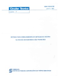 Thumbnail de Método para enraizamento de estacas de videira na região do Sub-Médio São Francisco.