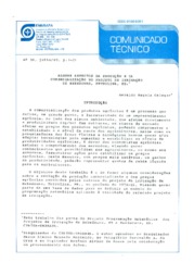 Thumbnail de Alguns aspectos da produção e da comercialização no Projeto de Irrigação de Bebedouro, Petrolina, PE.