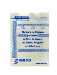 Thumbnail de Eficiência de irrigação por sulcos ao nível de parcela no sistema irrigado de Bebedouro.