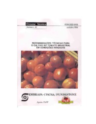 Thumbnail de Recomendações técnicas para o cultivo do tomate industrial em condições irrigadas.