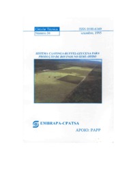 Thumbnail de Sistema caatinga- Buffel- Leucena para produção de bovinos no semi-árido.