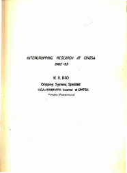 Thumbnail de Intercropping research at CPATSA 1982-83.
