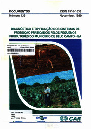 Thumbnail de Diagnóstico e tipificação dos sistemas de produção praticados pelos pequenos produtores do município de Belo Campo-BA.