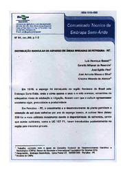 Thumbnail de Distribuição radicular do aspargo em áreas irrigadas de Petrolina-PE.