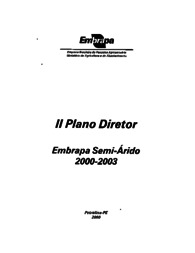 Thumbnail de II Plano Diretor Embrapa Semi-Arido: 2000-2003.