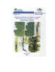Thumbnail de Cancro bacteriano da videira, causado por Xanthomonas campestris pv viticola - epidemiologia e manejo.