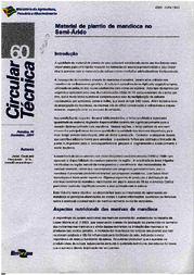 Thumbnail de Material de plantio de mandioca no Semi-Árido.