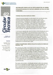 Thumbnail de Distribuição radicular de porta-enxertos de videira irrigados em solos de textura arenosa do Vale do São Francisco.