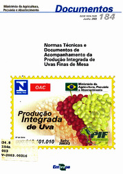 Thumbnail de Normas técnicas e documentos de acompanhamento da produção integrada de uvas finas de mesa.