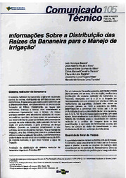 Thumbnail de Informações sobre a distribuição das raízes da bananeira para o manejo de irrigação.