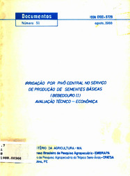 Thumbnail de Irrigacao por pivo central no servico de producao de sementes basicas (Bebedouro II): avaliacao tecnico-economica.