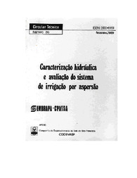 Thumbnail de Caracterizacao hidraulica e avaliacao do sistema de irrigacao por aspersao.