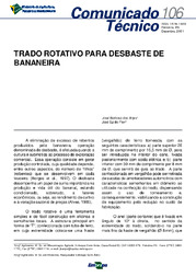 Thumbnail de Trado rotativo para desbaste de bananeira.