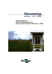 Thumbnail de Dados climáticos estação meteorológica do campo experimental de Mandacaru, 2005.