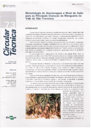 Thumbnail de Metodologia de amostragem e nível de ação para as principais doenças da mangueira no Vale do São Francisco.