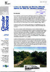 Thumbnail de Cultivo de Alamedas de Gliricídia (Gliricídia sepium) em solos de tabuleiros costeiros.