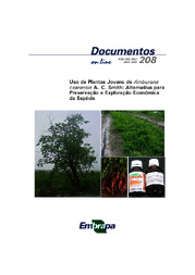 Thumbnail de Uso de plantas jovens de Amburana cearensis A. C. Smith: alternativa para preservação e exploração econômica da espécie.