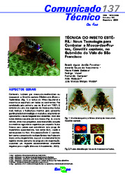Thumbnail de Técnica do inseto estéril: nova tecnologia para combater a mosca-das-frutas, Ceratitis capitata, no Submédio do Vale do São Francisco.