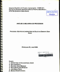 Thumbnail de Análise e melhoria de processos: gestão do Laboratório de Solos da Embrapa Semi-Árido.