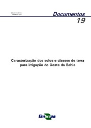 Thumbnail de Caracterização dos solos e classes de terra para irrigação do Oeste da Bahia.