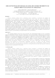 Thumbnail de Uma estratégia integrada de análise e monitoramento de assentamentos rurais na Amazônia.