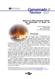 Thumbnail de Balanço do monitoramento orbital das queimadas no Brasil em 2001.