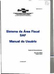 Thumbnail de Sistema da Área Fiscal (SAF): manual do usuário.
