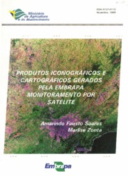 Thumbnail de Produtos iconográficos e cartográficos gerados pela Embrapa Monitoramento por Satélite.
