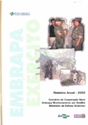 Thumbnail de Relatório de Atividades do Convênio de Cooperação Geral entre a Embrapa Monitoramento por Satélite e o Ministério da Defesa (Exército) - 2000.