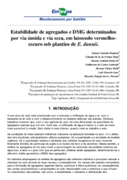 Thumbnail de Estabilidade de agregados e DMG determinados por via úmida e via seca, em latossolo vermelho-escuro sob plantio de E. dunnii.