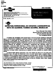 Thumbnail de Estrutura populacional de copaifera Langsdorffii na Mata do Açudinho, Fazenda Sucupira, Brasília,DF.
