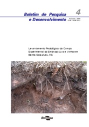 Thumbnail de Levantamento pedológico do Campo Experimental da Embrapa Uva e Vinho em Bento Gonçalves, RS.