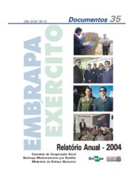 Thumbnail de Relatório de Atividades do Convênio de Cooperação Geral entre a Embrapa Monitoramento por Satélite e o Ministério da Defesa (Exército) - 2004.