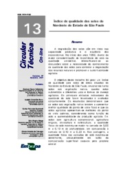 Thumbnail de Índice de qualidade dos solos do Nordeste do Estado de São Paulo.