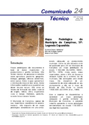 Thumbnail de Mapa Pedológico do Município de Campinas, SP: legenda expandida.