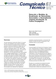 Thumbnail de Detecção e medidas de erradicação de nematóides associados à germoplasma vegetal introduzido na forma propagativa.