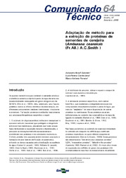 Thumbnail de Adaptação de método para a extração de proteínas de sementes de cerejeira (Amburana cearensis (Fr.All.) A.C.Smith).
