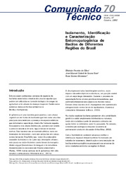 Thumbnail de Isolamento, identificação e caracterização entomopatogênica de bacilos de diferentes regiões do Brasil.