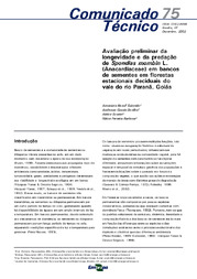 Thumbnail de Avaliação preliminar da longevidade e da predação de Spondias mombin L., em bancos de sementes em florestas estacionais deciduais do vale do rio Paranã, Goiás.