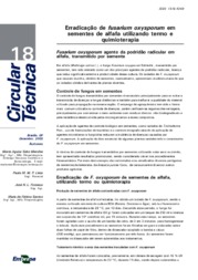 Thumbnail de Erradicação de Fusarium oxysporum em sementes de alfafa utilizando termo e quimioterapia.