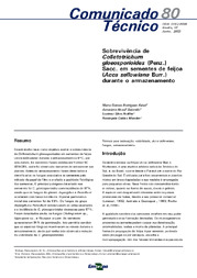 Thumbnail de Sobrevivência de Colletotrichum gloeosporioides (Penz.) Sacc. em sementes de feijoa (Acca sellowiana Burr.) durante o armazenamento.