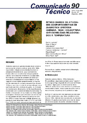 Thumbnail de Ritmos diários de atividades comportamentais de Diabrotica speciosa (Germar, 1824) Coleoptera: Chrysomelidae) relacionados à temperatura.